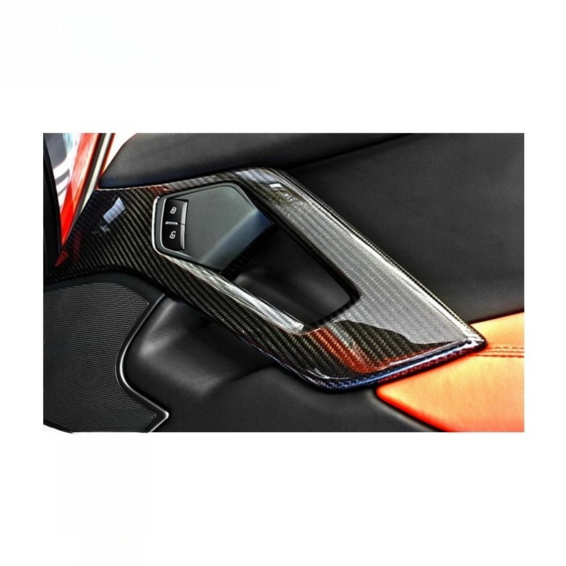 Trade Assurance Dry Carbon Fiber Interior Trim Fit For 2011-2017 Aventador All Models Inner Door Handle Panel Cover